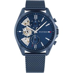 Tommy Hilfiger Men’s Quartz Multifunction Watch – Stainless Steel – 5ATM/50 Meters Water Resistance – A Timeless, Modern Classic – Gift for Him – 43.5mm(Blue)