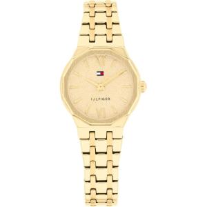 Tommy Hilfiger Women’s Quartz Bracelet Watch – Chic Modern Design, Geometric Frosted Dial – Water Resistant up to 30m – Sophisticated, Casual Timepiece – Gift for Her 25mm(Gold Plated)