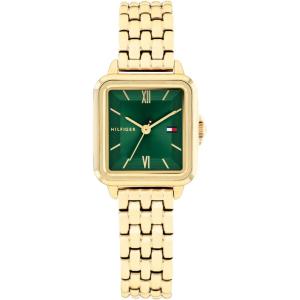 Tommy Hilfiger Women’s Quartz Two Tone Stainless Steel Bracelet Watch, 22.5mm(Green)