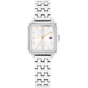 Tommy Hilfiger Women’s Quartz Two Tone Stainless Steel Bracelet Watch, 22.5mm(Silver)