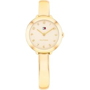 Tommy Hilfiger Women’s Quartz Watch – Petite Bangle Watch, Jewelry-Inspired – Water Resistant up to 30m – Chic, Sophisticated Timepiece – Gift for Her 21.5mm(Gold Plated)