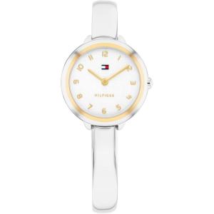 Tommy Hilfiger Women’s Quartz Watch – Petite Bangle Watch, Jewelry-Inspired – Water Resistant up to 30m – Chic, Sophisticated Timepiece – Gift for Her 21.5mm(Silver)