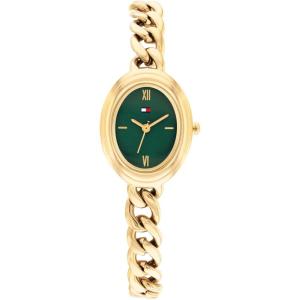 Tommy Hilfiger Women’s Quartz Watch – Petite Oval Case and Chain Bracelet – Water Resistant up to 30m – Chic, Sophisticated Timepiece – Gift for Her 21.5mm(Gold Plated)