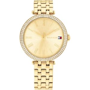 Tommy Hilfiger Women’s Watch – Classic 3H Quartz Watch – Stainless Steel Wristbrand – Water Resistant up to 3 ATM/30 Meters – Premium Fashion Timepiece with Day to Night Versatility – 34mm(Gold Plated)