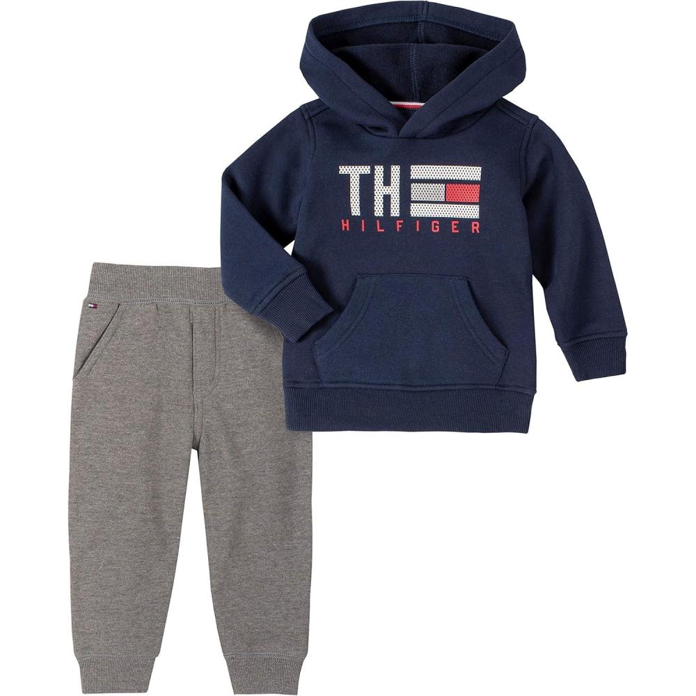 imageTommy Hilfiger 2 Pieces Hooded Pants Set babyboysNavyGray