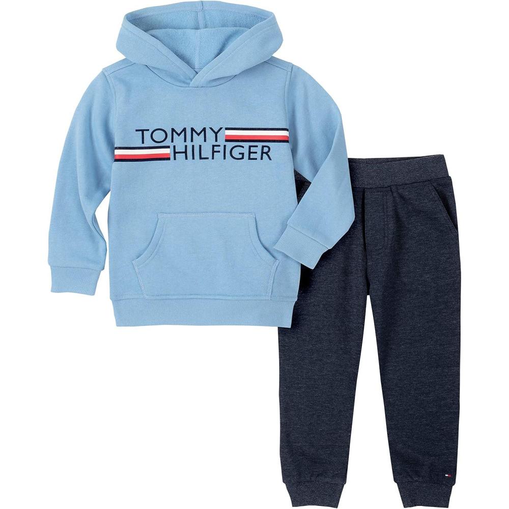 imageTommy Hilfiger Baby Boys 2 Pieces Hooded Jog SetAllureSingle Dyed Navy Blazer