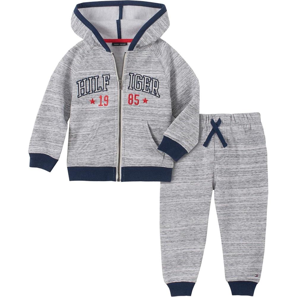 imageTommy Hilfiger Baby Boys 2 Pieces Hooded Jog SetGray