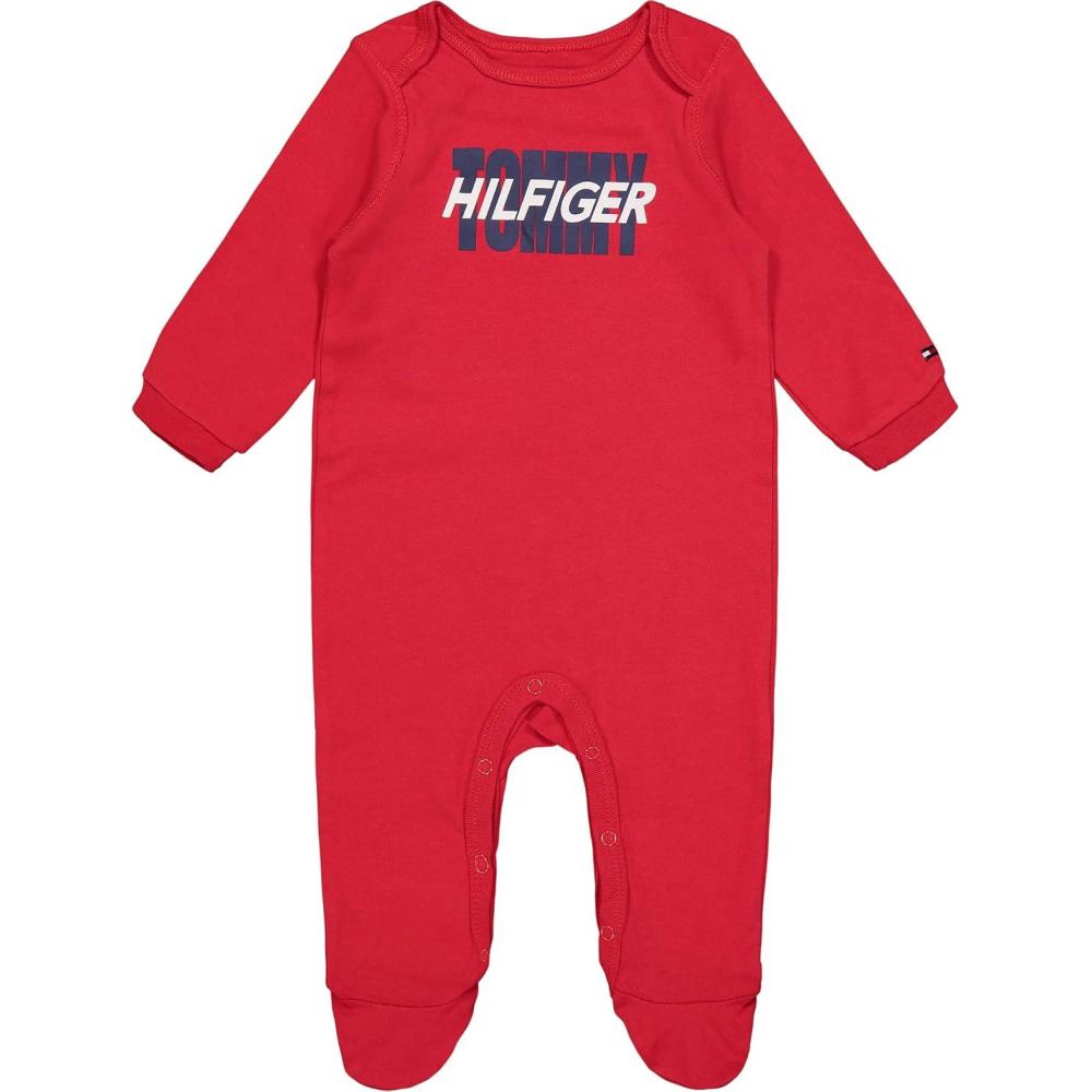 imageTommy Hilfiger Baby Boys Footed CoverallTango Red