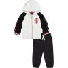 White Heather/Deep Black/Tango Red