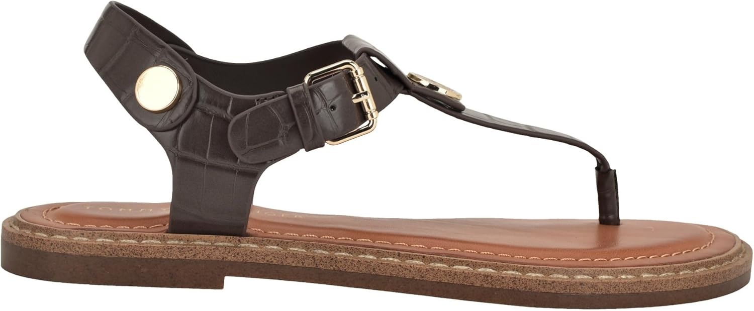 image:imageTommy Hilfiger Womens Bennia SandalMedium Brown Croco 210