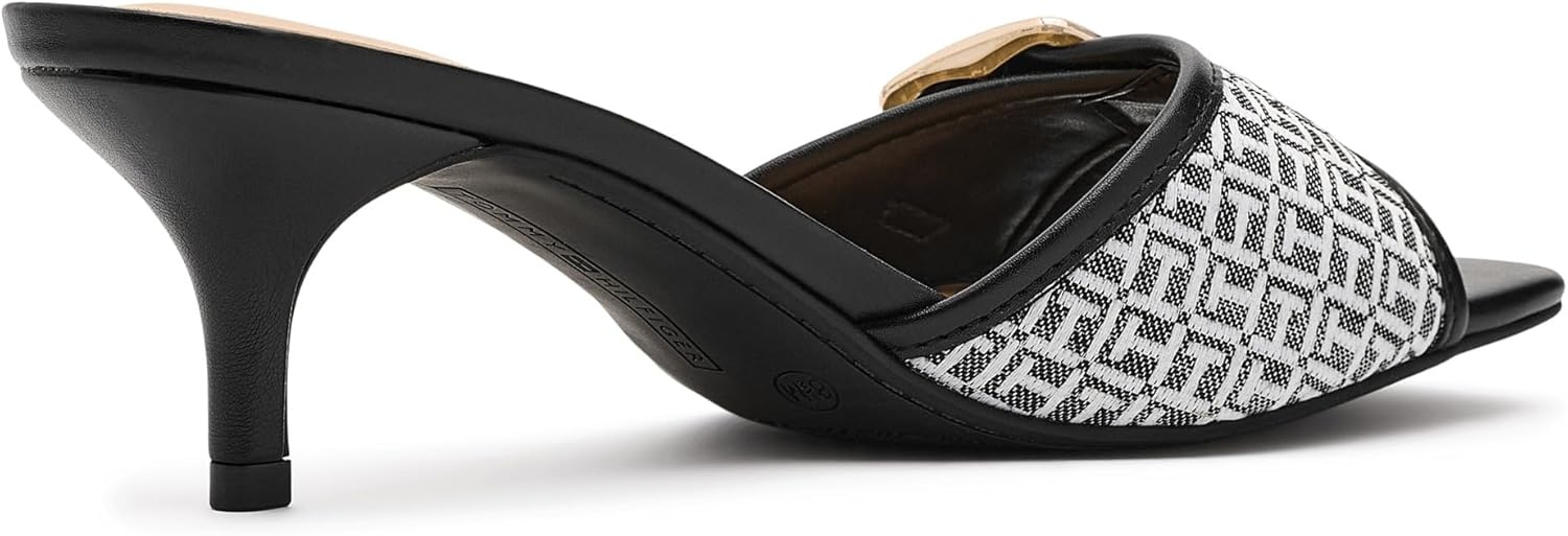 image:imageTommy Hilfiger Womens Camhila Heeled SandalBlack Logo Multi