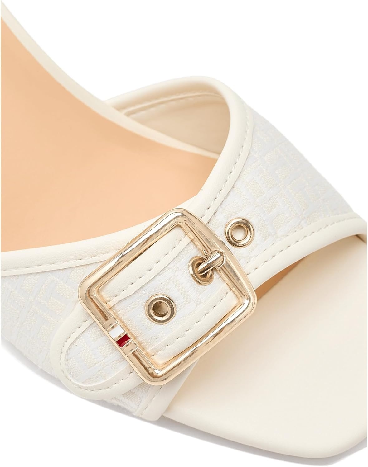 image:imageTommy Hilfiger Womens Camhila Heeled SandalIvory Logo Multi