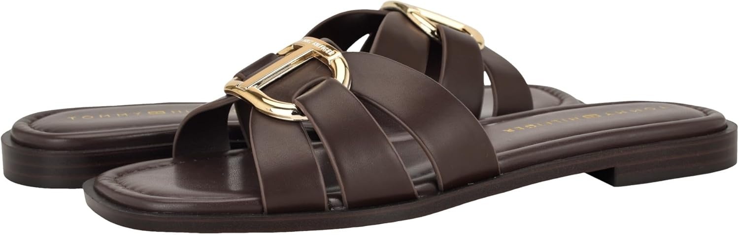 image:imageTommy Hilfiger Womens Terrai Flat SandalDark Brown