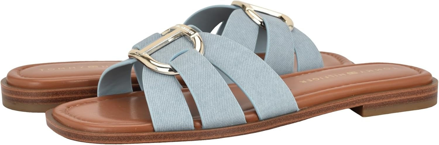 image:imageTommy Hilfiger Womens Terrai Flat SandalLight Blue Denim