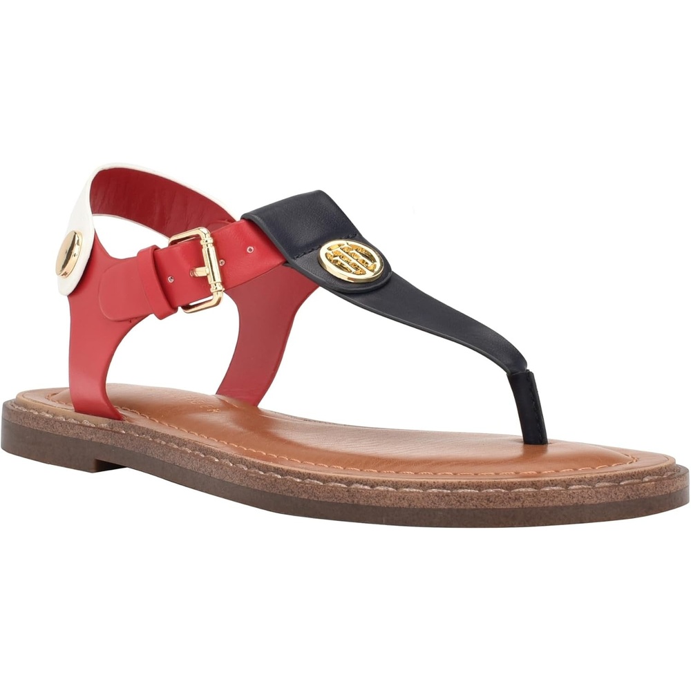 image:imageTommy Hilfiger Womens Bennia SandalBlood RedWhite 610