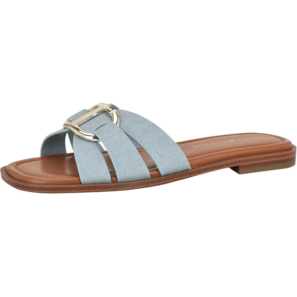 image:imageTommy Hilfiger Womens Terrai Flat SandalLight Blue Denim