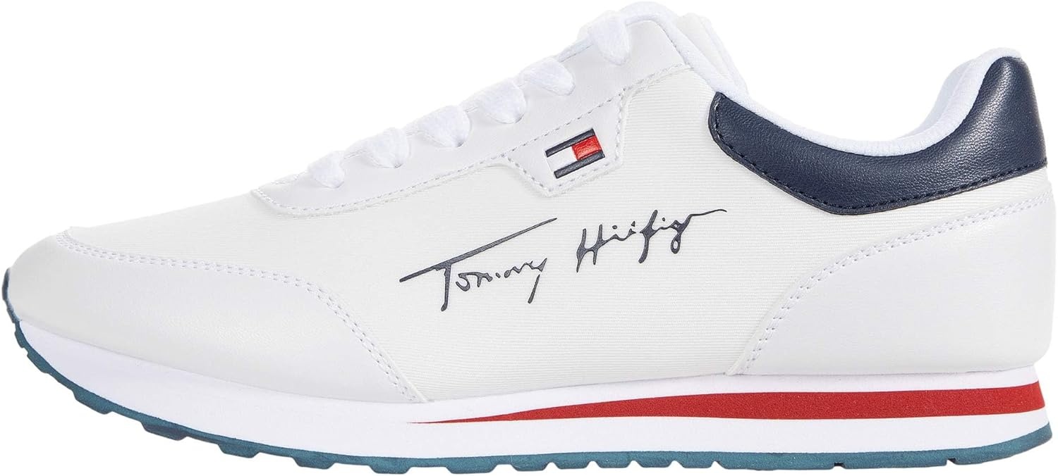 image:imageTommy Hilfiger Womens Laces SneakerWhiteWhiteNavy