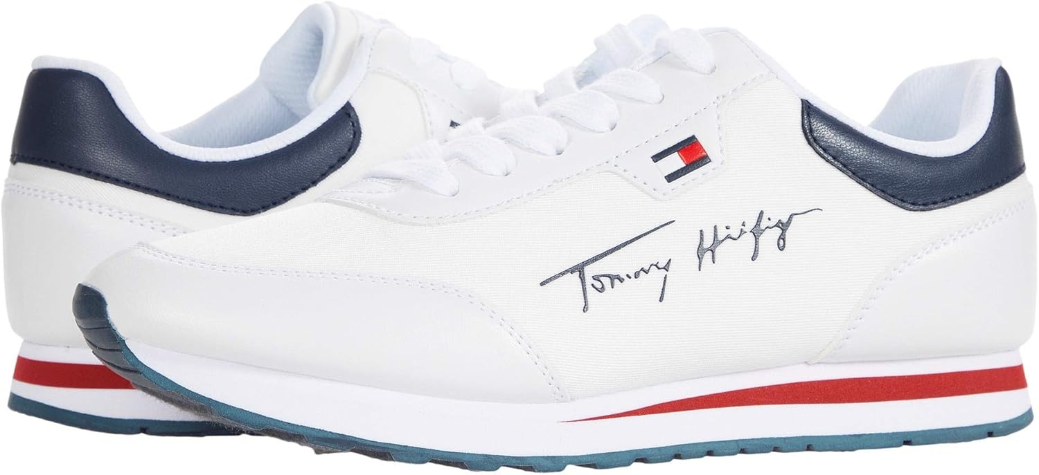 image:imageTommy Hilfiger Womens Laces SneakerWhiteWhiteNavy