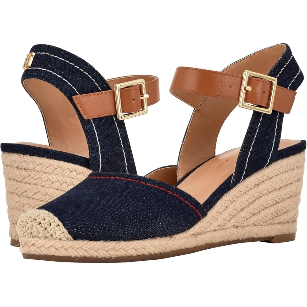 image:imageTommy Hilfiger Womens Nilsa Wedge SandalBlue Denim