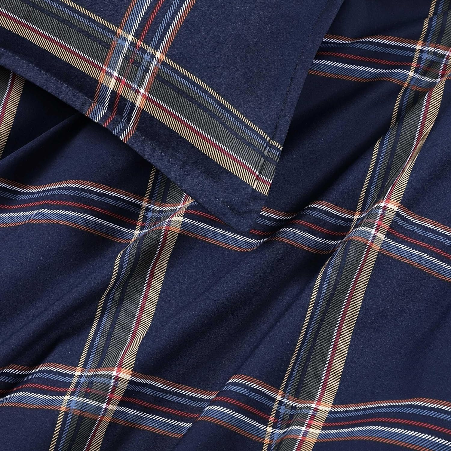 image:imageTommy Hilfiger Queen Comforter Set Reversible Cotton Bedding for Year Round Comfort 3 Piece Plaid Bed Set with Matching Pillowcases Beacon Plaid BlueBeacon Plaid Blue