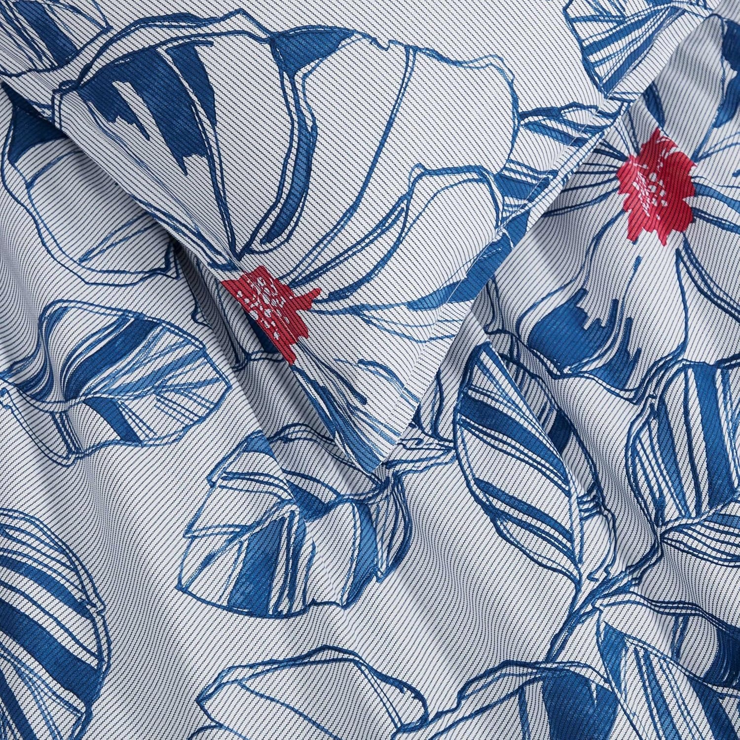 image:imageTommy Hilfiger Queen Comforter Set Reversible Floral amp Striped Bedding with a Naturally Soft Feel 3 Piece Bed Set with Matching Pillowcases Paradise Cove FloralRosamond Stripe BlueParadise Cove FloralRosamond Stripe Blue
