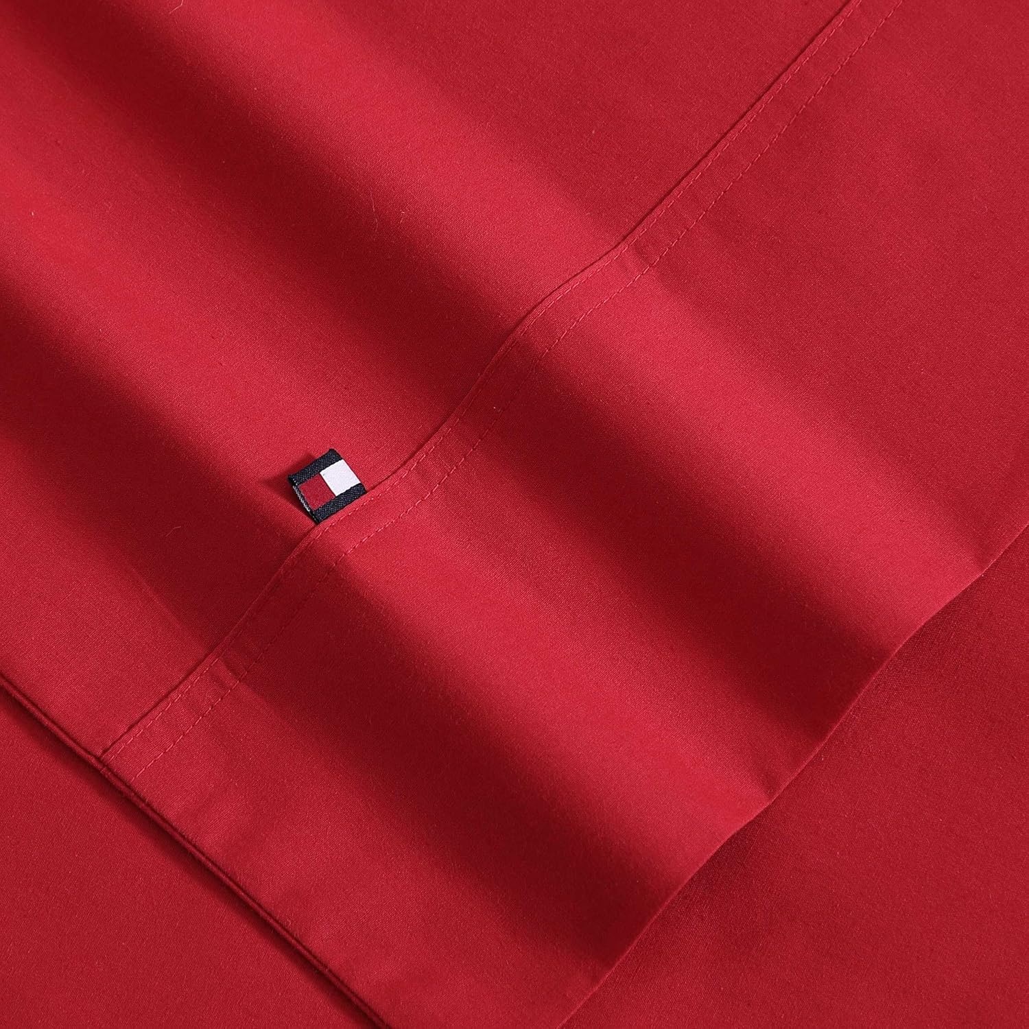 image:imageTommy Hilfiger Twin Size Sheets Set Crisp amp Tailored Cooling Sheets with a Cotton Percale Lightweight Feel Bed Sheets with Matching Pillowcase amp Fitted Sheet Cass Park Mix GreenSolid Red