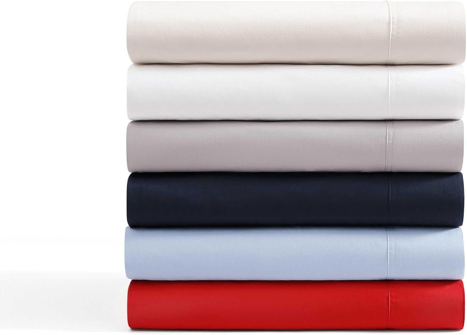 image:imageTommy Hilfiger Twin Size Sheets Set Crisp amp Tailored Cooling Sheets with a Cotton Percale Lightweight Feel Bed Sheets with Matching Pillowcase amp Fitted Sheet Cass Park Mix GreenSolid Blue