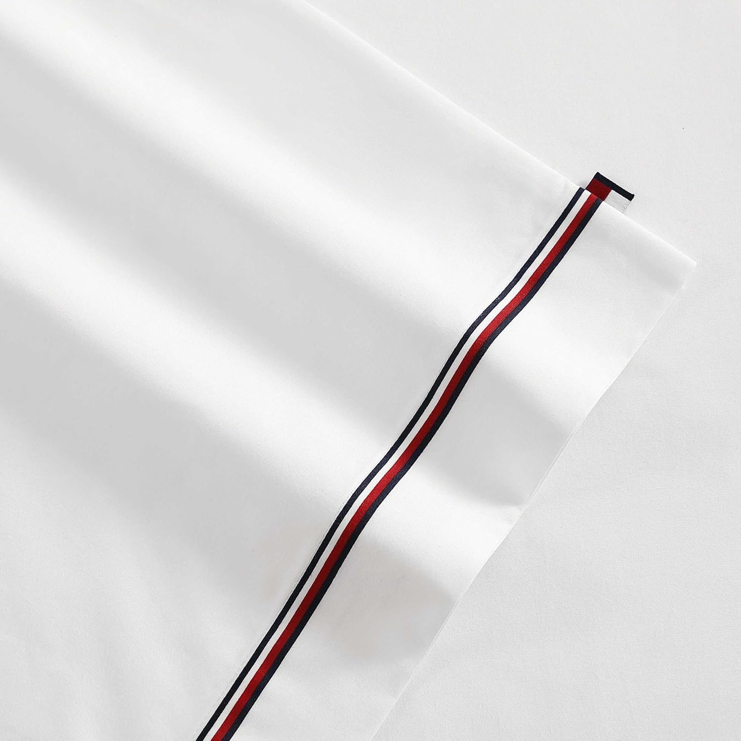 image:imageTommy Hilfiger Twin Size Sheets Set Crisp amp Tailored Cooling Sheets with a Cotton Percale Lightweight Feel Bed Sheets with Matching Pillowcase amp Fitted Sheet Cass Park Mix GreenGlobal Stripe Red