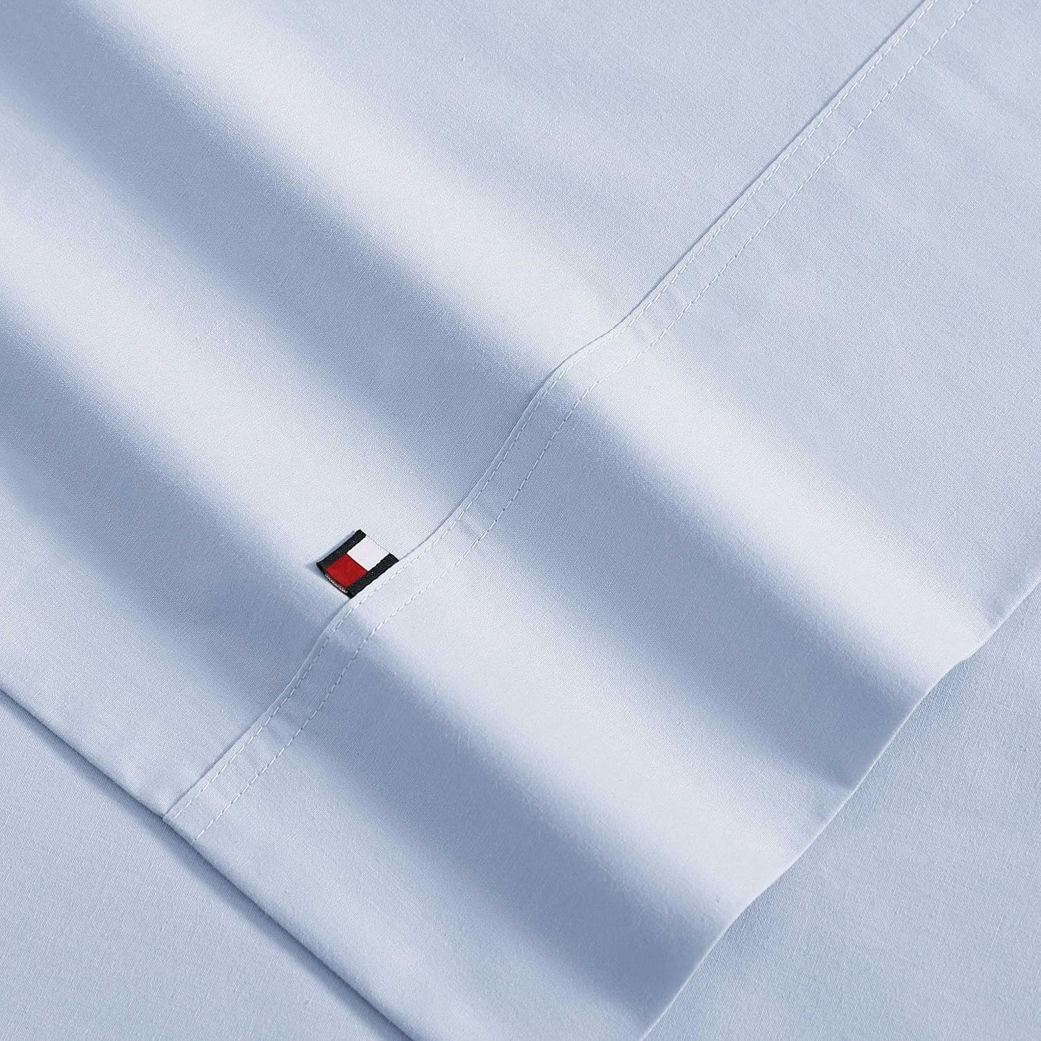 image:imageTommy Hilfiger Twin Size Sheets Set Crisp amp Tailored Cooling Sheets with a Cotton Percale Lightweight Feel Bed Sheets with Matching Pillowcase amp Fitted Sheet Cass Park Mix GreenSolid Blue