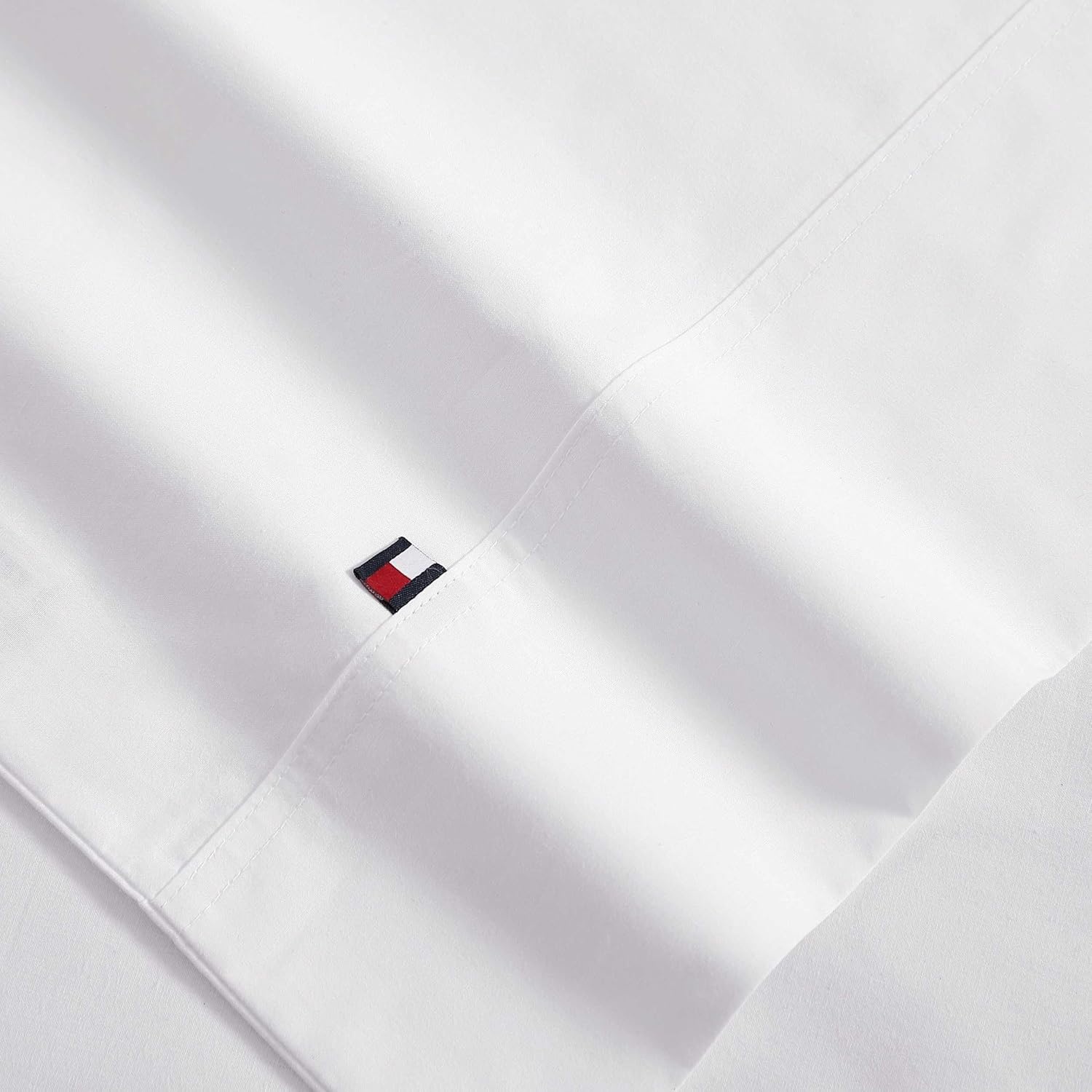 image:imageTommy Hilfiger Twin Size Sheets Set Crisp amp Tailored Cooling Sheets with a Cotton Percale Lightweight Feel Bed Sheets with Matching Pillowcase amp Fitted Sheet Cass Park Mix GreenSolid White