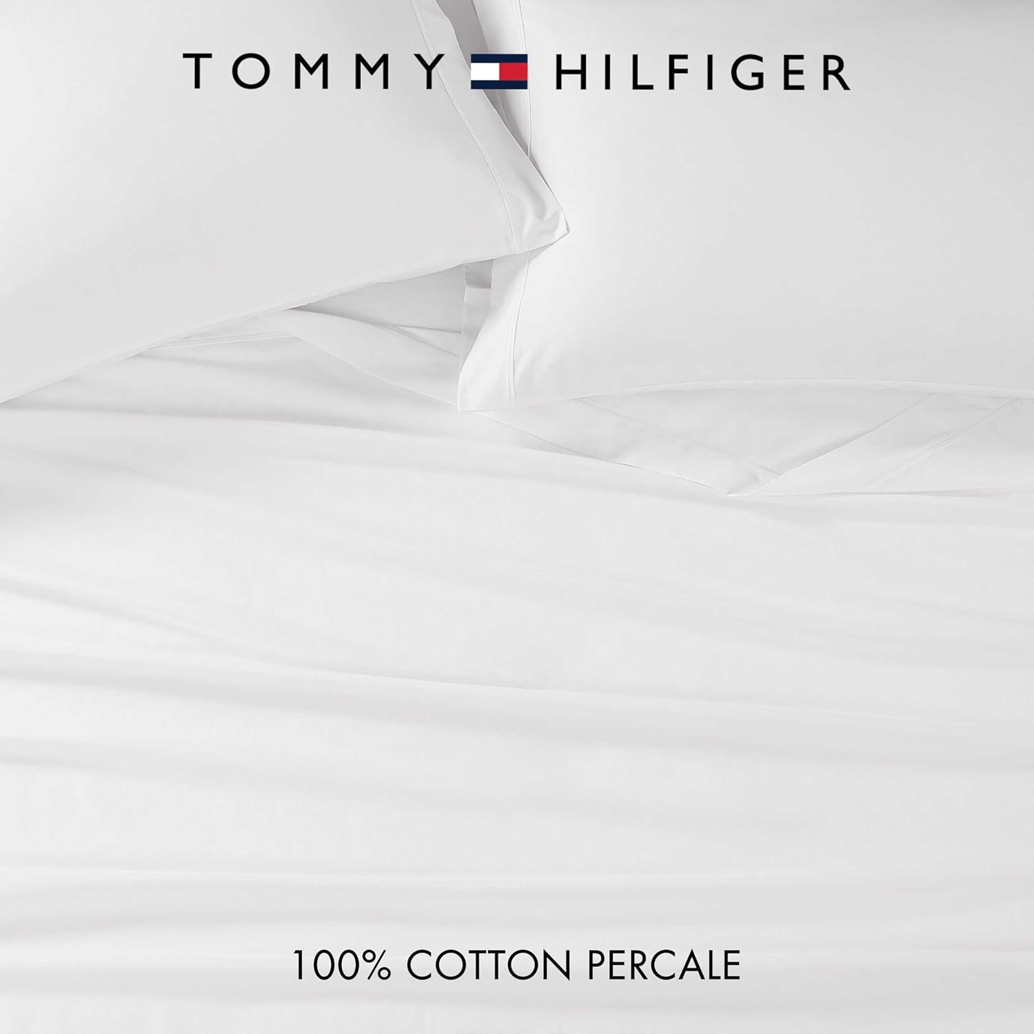 image:imageTommy Hilfiger Twin Size Sheets Set Crisp amp Tailored Cooling Sheets with a Cotton Percale Lightweight Feel Bed Sheets with Matching Pillowcase amp Fitted Sheet Cass Park Mix GreenWhite