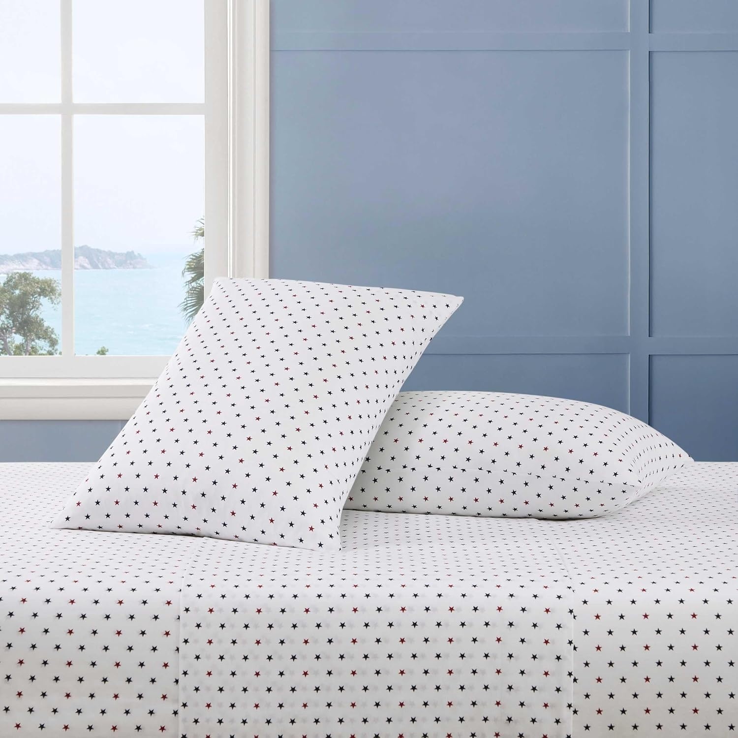 image:imageTommy Hilfiger Twin Size Sheets Set Crisp amp Tailored Cooling Sheets with a Cotton Percale Lightweight Feel Bed Sheets with Matching Pillowcase amp Fitted Sheet Cass Park Mix GreenDaystar