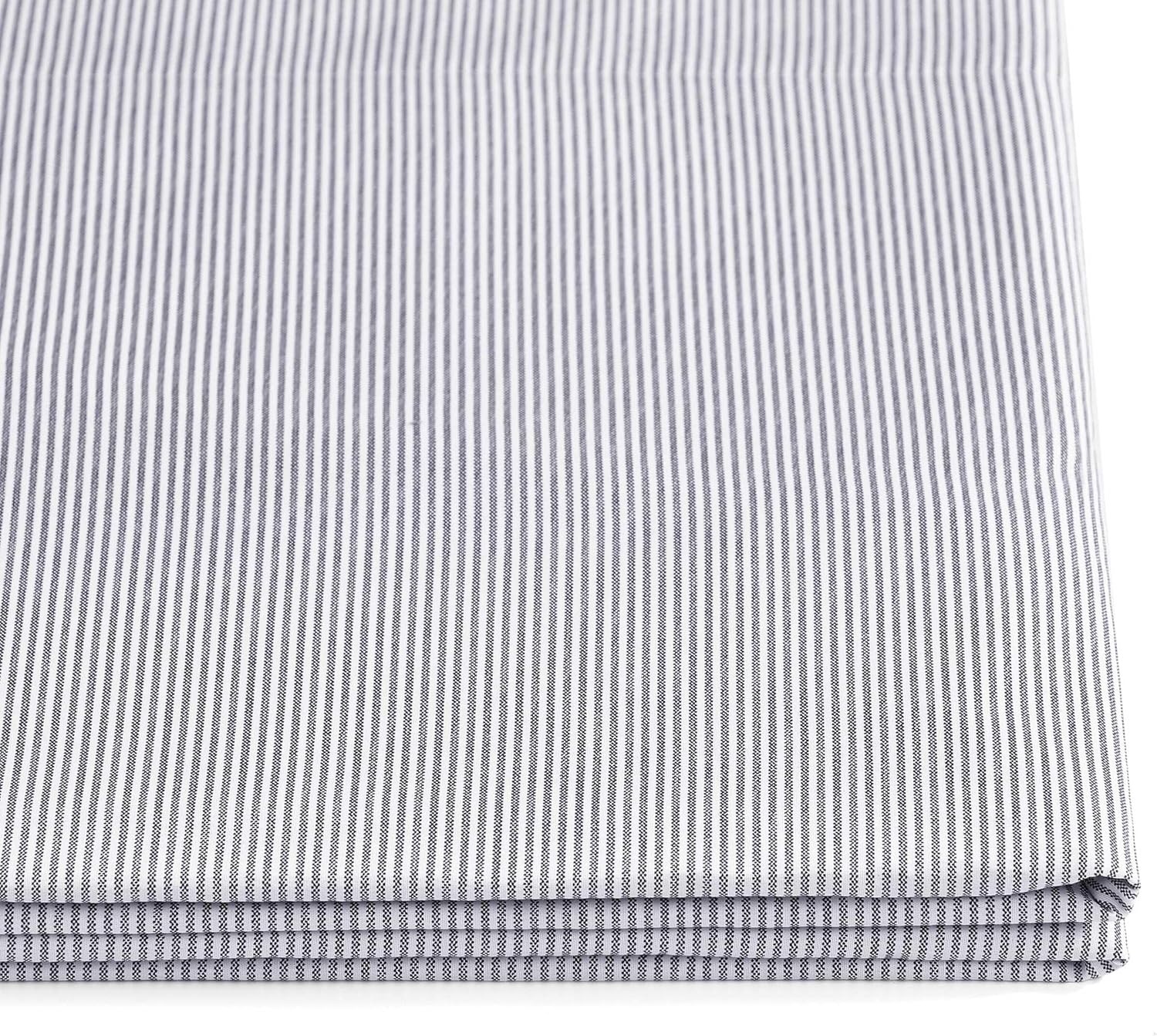image:imageTommy Hilfiger Twin Size Sheets Set Crisp amp Tailored Cooling Sheets with a Cotton Percale Lightweight Feel Bed Sheets with Matching Pillowcase amp Fitted Sheet Cass Park Mix GreenIthaca Stipe Blue