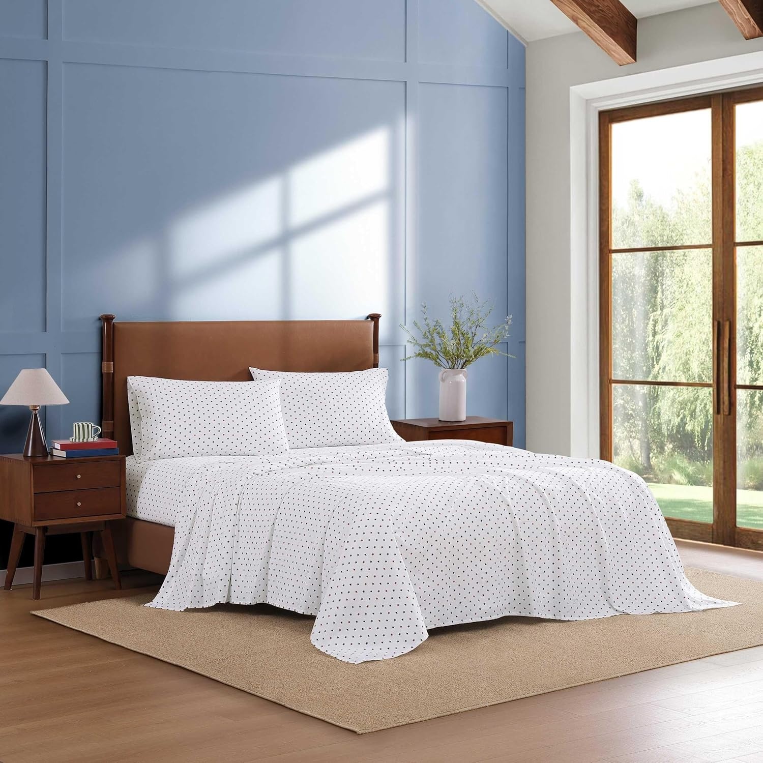 image:imageTommy Hilfiger Twin Size Sheets Set Crisp amp Tailored Cooling Sheets with a Cotton Percale Lightweight Feel Bed Sheets with Matching Pillowcase amp Fitted Sheet Cass Park Mix GreenDaystar
