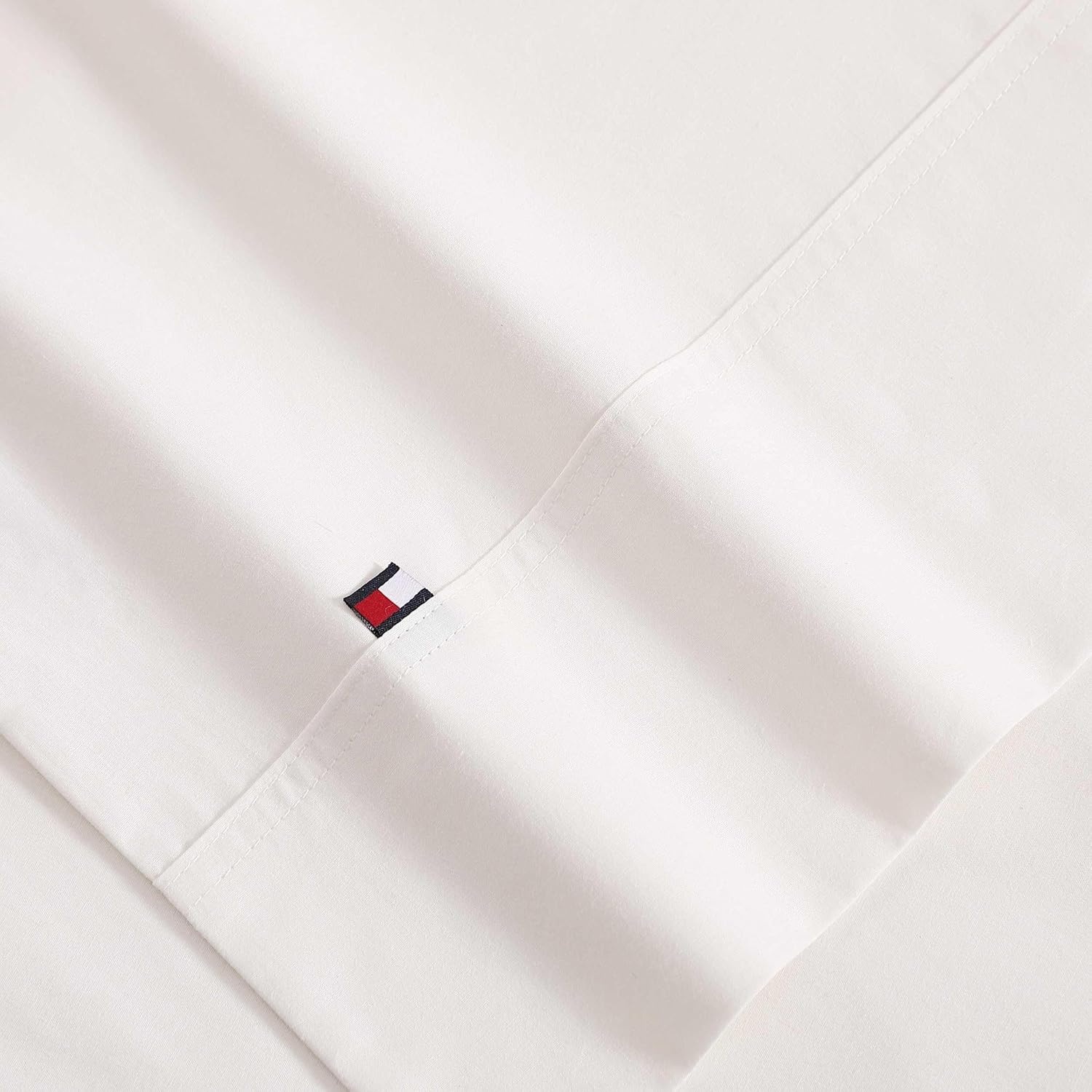 image:imageTommy Hilfiger Twin Size Sheets Set Crisp amp Tailored Cooling Sheets with a Cotton Percale Lightweight Feel Bed Sheets with Matching Pillowcase amp Fitted Sheet Cass Park Mix GreenSolid Ivory