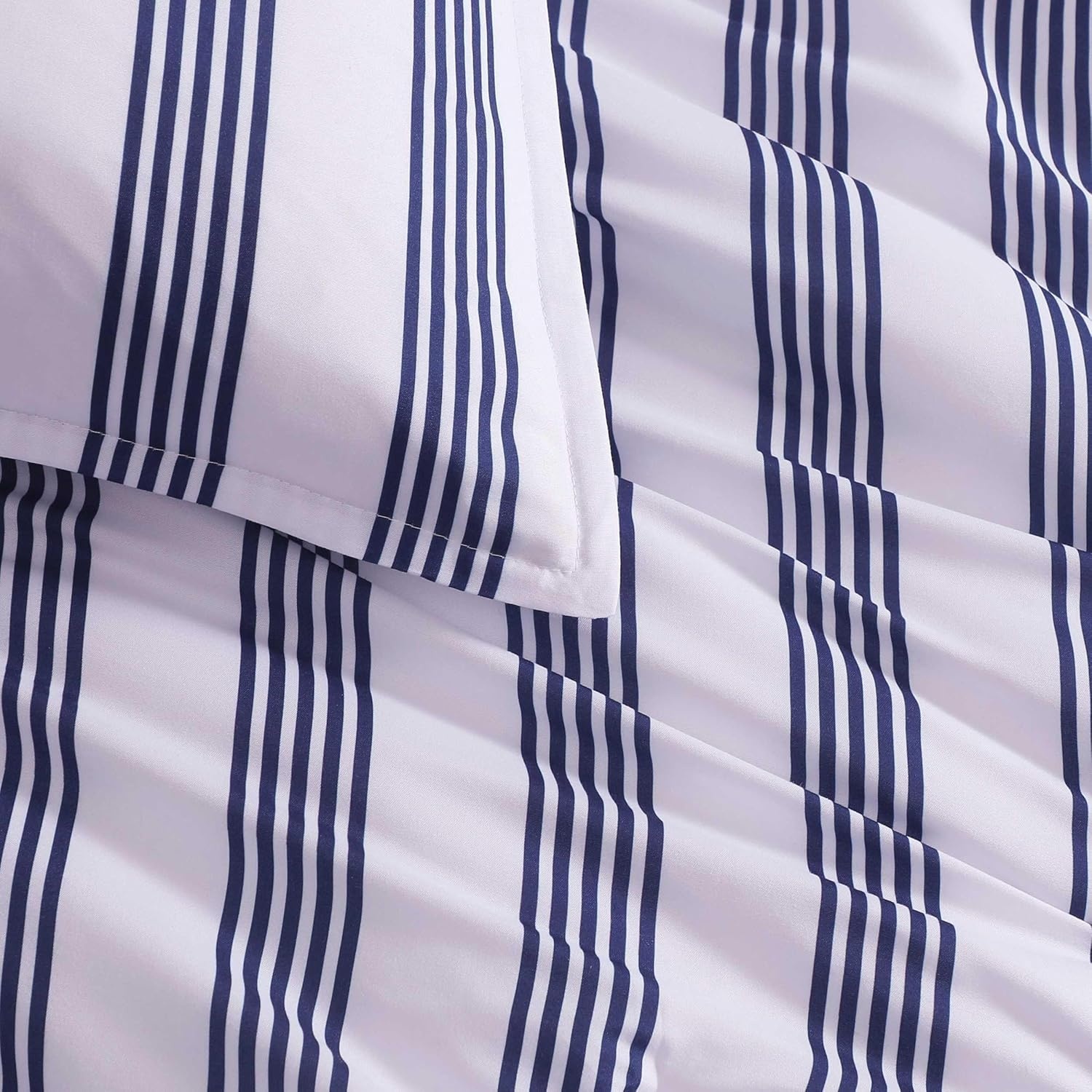 image:imageTommy Hilfiger Twin XL Comforter Set Soft amp Reversible Washed Microfiber Bedding with Bonus Bed Sheets amp Pillowcases 5 Piece Bed Set Campus StripeNautical Anchor BlueCampus StripeNautical Anchor Blue