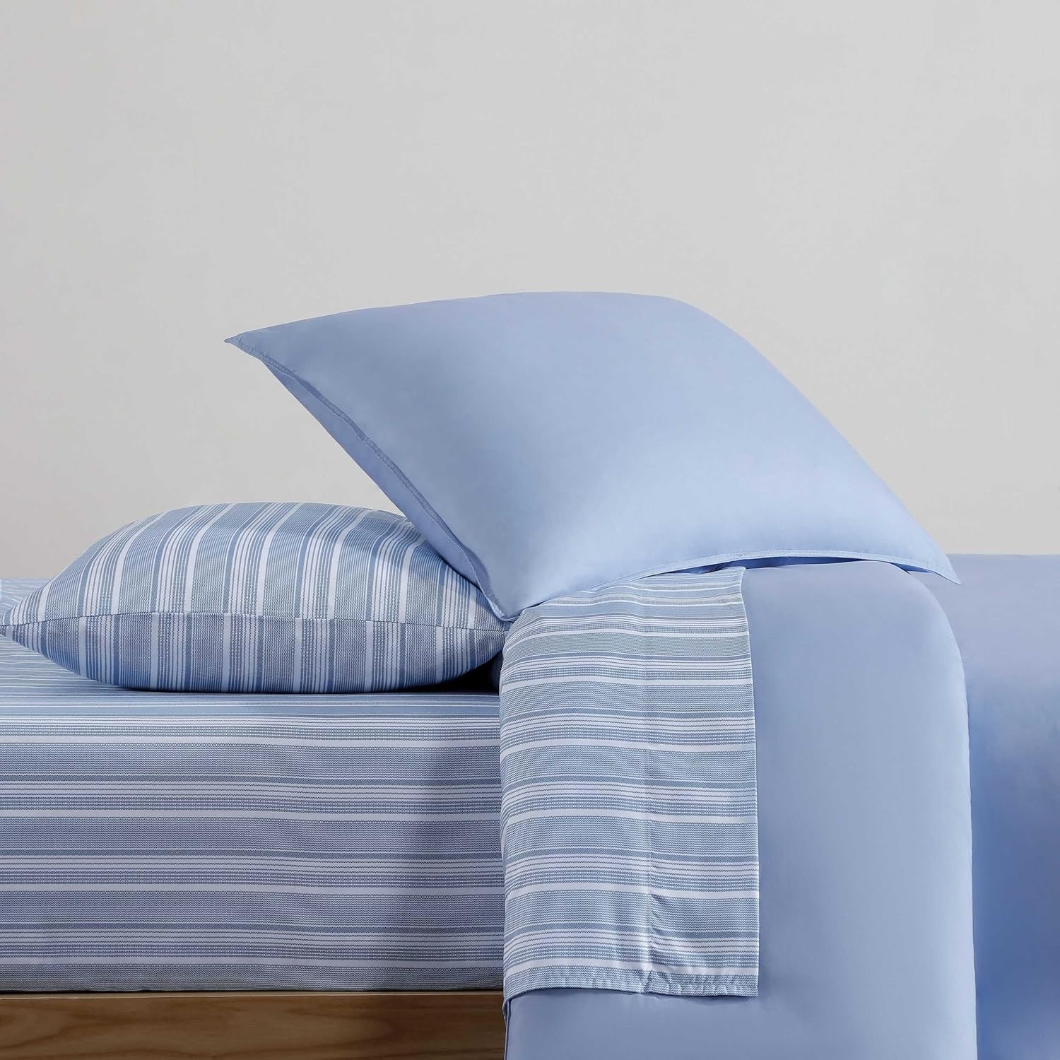 image:imageTommy Hilfiger Twin XL Comforter Set Soft amp Reversible Washed Microfiber Bedding with Bonus Bed Sheets amp Pillowcases 5 Piece Bed Set Campus StripeNautical Anchor BlueSolid SailingStripe Blue
