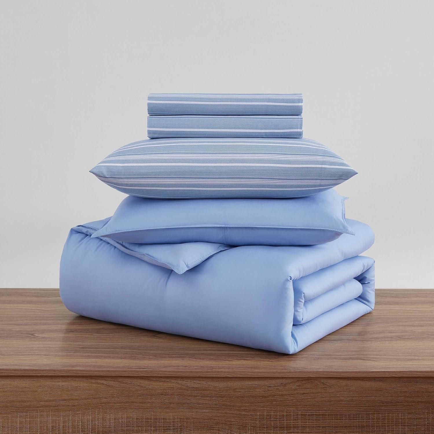 image:imageTommy Hilfiger Twin XL Comforter Set Soft amp Reversible Washed Microfiber Bedding with Bonus Bed Sheets amp Pillowcases 5 Piece Bed Set Campus StripeNautical Anchor BlueSolid SailingStripe Blue