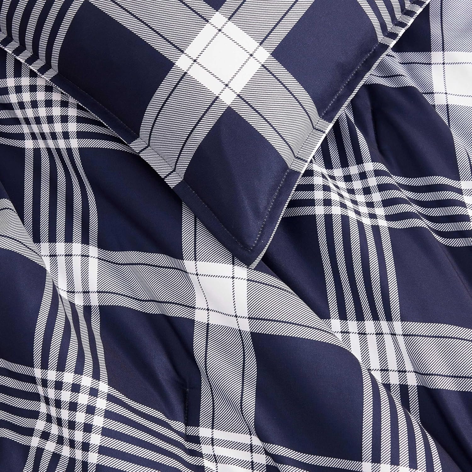 image:imageTommy Hilfiger TwinTwin XL Comforter Set 100 Soft amp Smooth Reversible Bed Set Striped Bedding for Year Round Comfort 2 Piece Bedding with Matching Pillowcase Favorite Stripe RedHuntingdon Plaid Blue