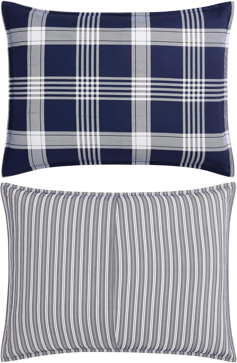 image:imageTommy Hilfiger TwinTwin XL Comforter Set 100 Soft amp Smooth Reversible Bed Set Striped Bedding for Year Round Comfort 2 Piece Bedding with Matching Pillowcase Favorite Stripe RedHuntingdon Plaid Blue