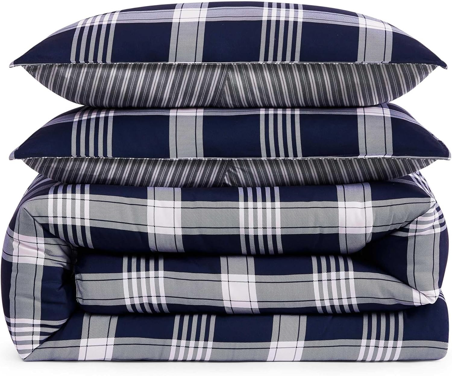 image:imageTommy Hilfiger TwinTwin XL Comforter Set 100 Soft amp Smooth Reversible Bed Set Striped Bedding for Year Round Comfort 2 Piece Bedding with Matching Pillowcase Favorite Stripe RedHuntingdon Plaid Blue