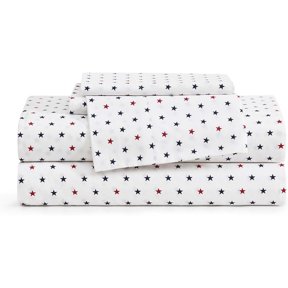 image:imageTommy Hilfiger Twin Size Sheets Set Crisp amp Tailored Cooling Sheets with a Cotton Percale Lightweight Feel Bed Sheets with Matching Pillowcase amp Fitted Sheet Cass Park Mix GreenDaystar