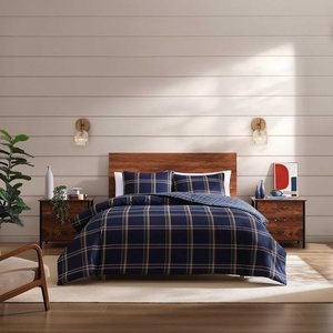 Tommy Hilfiger – Queen Comforter Set, Reversible Cotton Bedding for Year Round Comfort, 3 Piece Plaid Bed Set with Matching Pillowcases (Beacon Plaid Blue)(Beacon Plaid Blue)