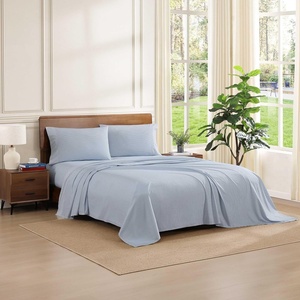 Tommy Hilfiger – Twin Size Sheets Set, Crisp & Tailored Cooling Sheets with a Cotton Percale Lightweight Feel – Bed Sheets with Matching Pillowcase & Fitted Sheet (Cass Park Mix Green)(Williamstown Stripe Blue)
