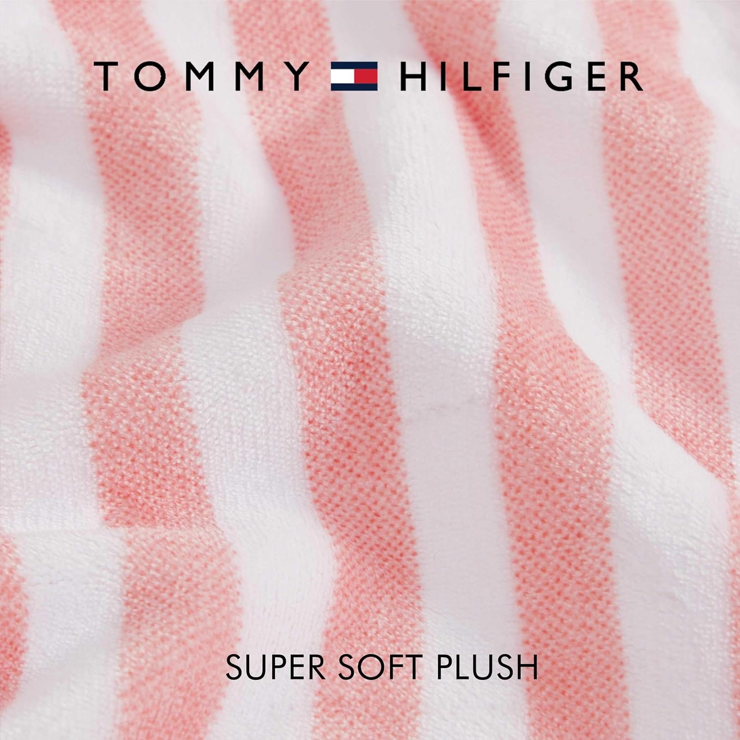 image:imageTommy Hilfiger Throw Blanket Plush Bedding with a FleeceKnit Texture Soft Throw Blanket for Couch or Bed Modern Check Solid Blue 50 x 70Laguna Beach StripeSolid Pink