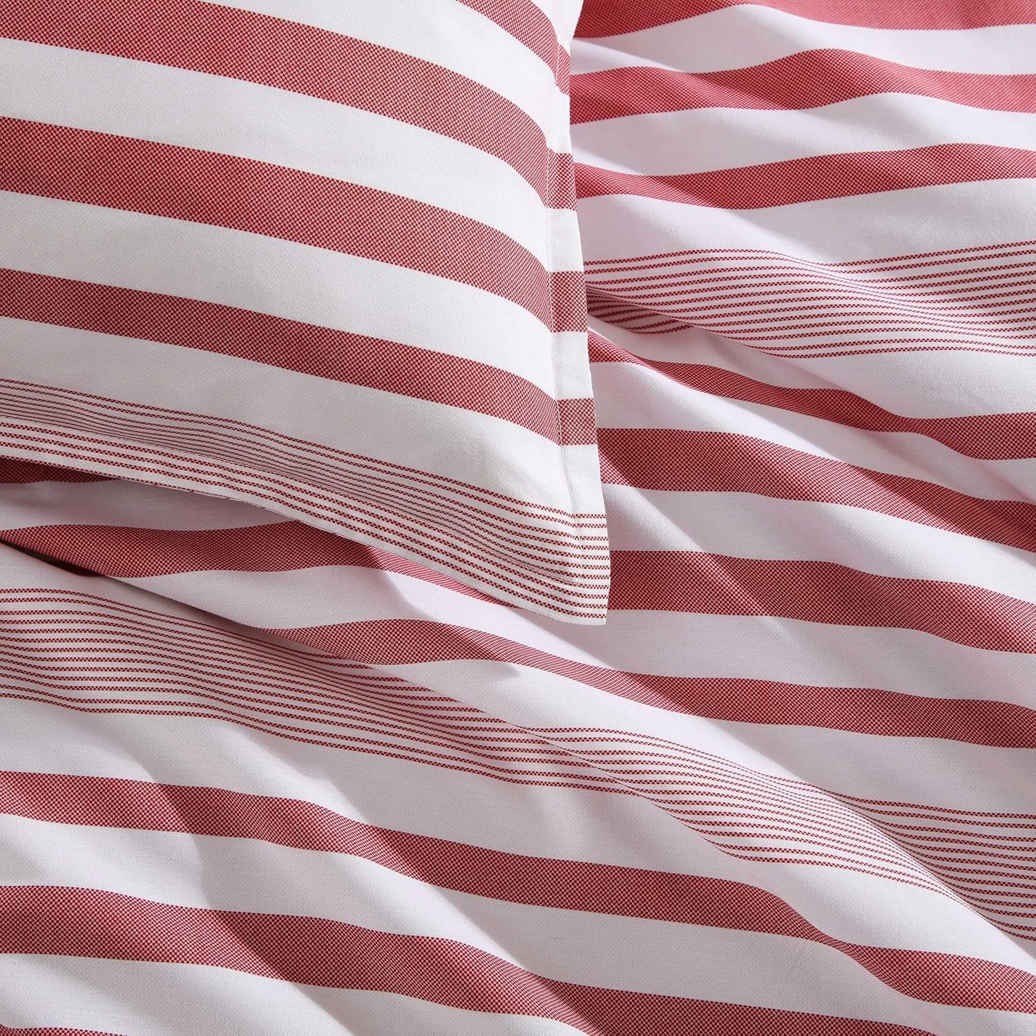 image:imageTommy Hilfiger Twin Duvet Cover Set Reversible Cotton Bedding with a Naturally Soft Feel Classic Americana 2 Piece Bed Set with Matching Pillowcase Trellis FlagChristopher Texture BlueMandalay Beach StripeVermont Plaid Red