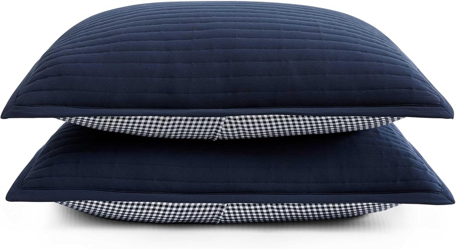image:imageTommy Hilfiger Twin Quilt Set Reversible Bedding with a Soft amp Smooth Feel 2 Piece Bed Set with Matching Pillowcase Solid GardenaCheck BlueSolid GardenaCheck Blue