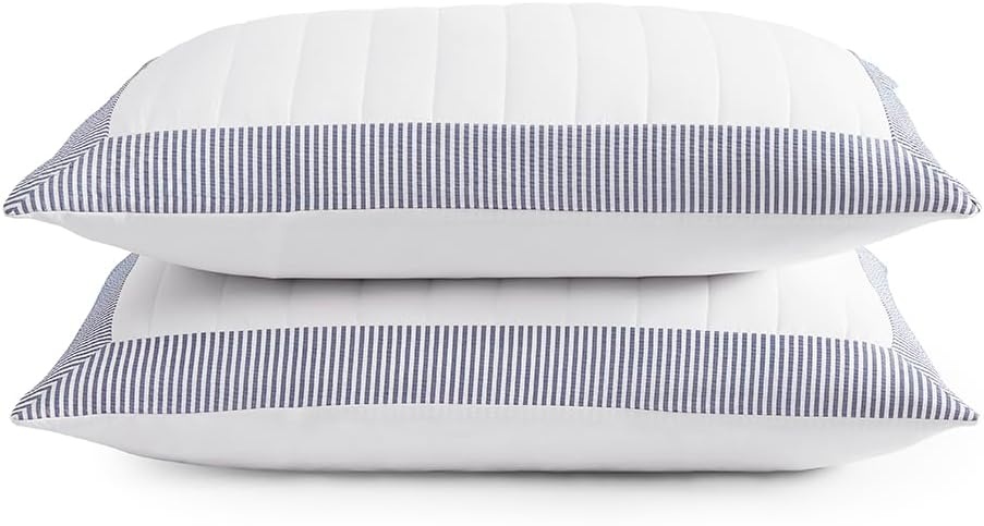image:imageTommy Hilfiger Twin Quilt Set Soft Microfiber Bedding with Reversible Solid Design Lightweight AllSeason Quilt with Matching Sham Americana Decor Resort BlueKing