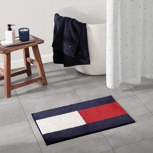 Tommy Hilfiger – Bathroom Rug, 20×30 Plush & Absorbent Bath Rug, Non-Slip Bath Mat, Americana Decor with Iconic Flag Design