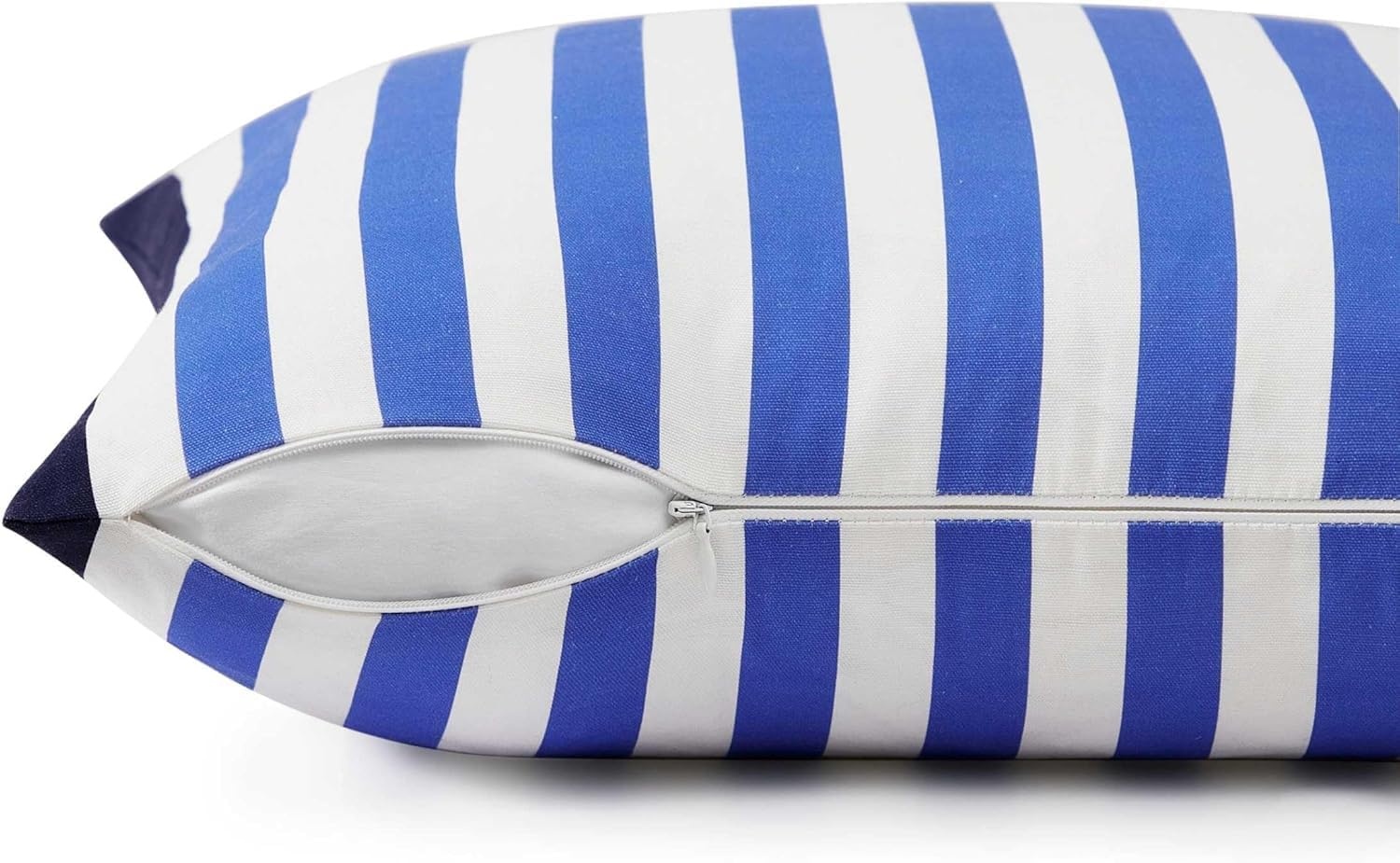 image:imageTommy Hilfiger Decorative Throw Pillow for Bed or Couch 12x16 Seersucker Accent Pillow with Zipper Closure Embroidered Crest Design Americana Decor BlueBeachfront Blue